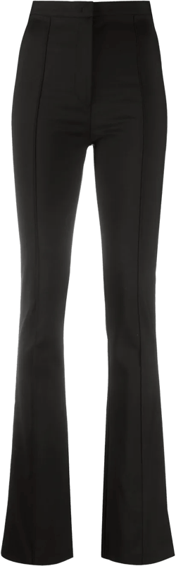 high-waisted flared leg trousers