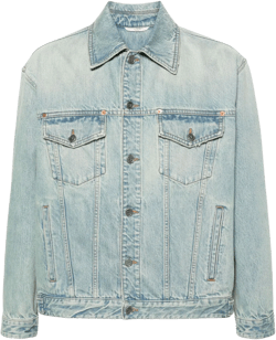 logo-embossed denim jacket