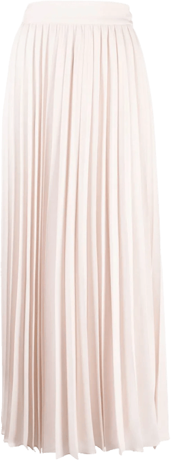 pleated midi wrap skirt