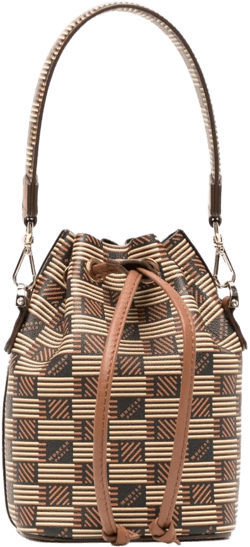 monogram-print bucket bag