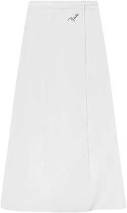 logo-print maxi wrap skirt