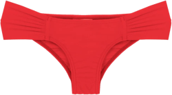 gathered low-waisted bikini bottoms