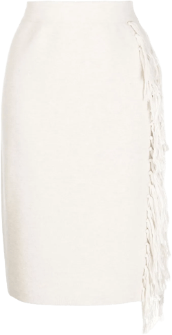 fringe-detail midi dress