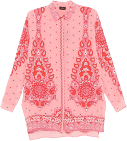 paisley floral-print shirt