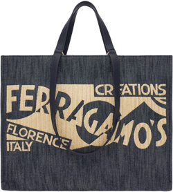 large Venna logo-embroidered tote bag
