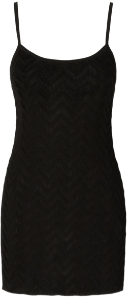 chevron-pattern mini dress