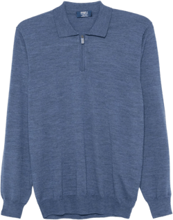 fine-knit polo shirt