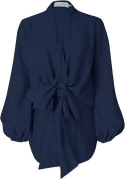 Honey self-tie blouse