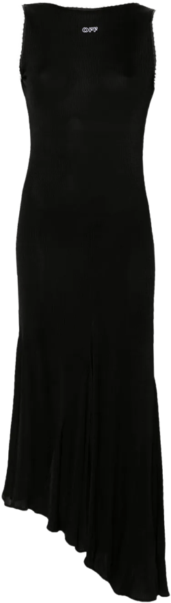 logo-embroidered dress