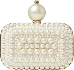 Micro Cloud pearl-embellished clutch bag