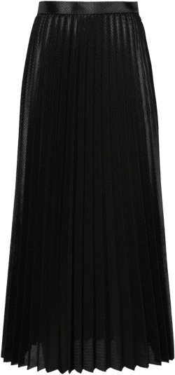 pleated midi skirt