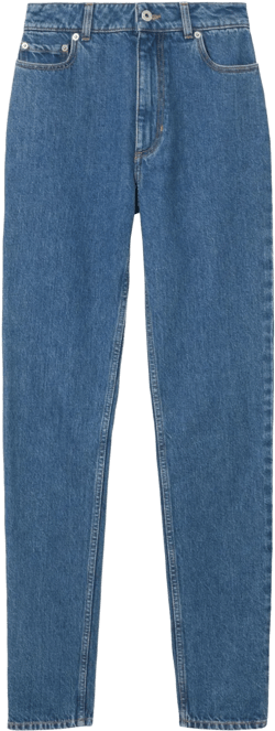 high-waisted slim-fit jeans