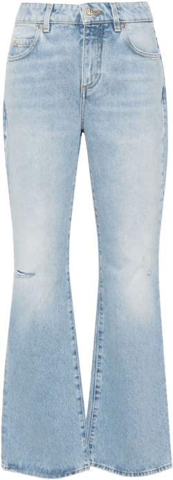 mid-rise flared jeans