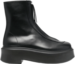 zip-front ankle boots