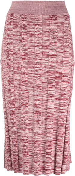 distressed-effect pleated skirt