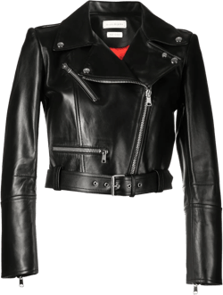 cropped leather jacket