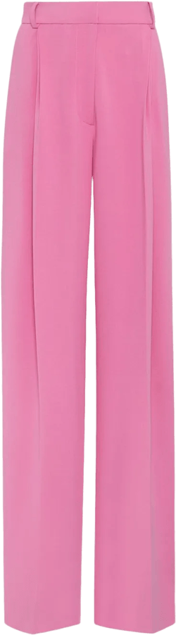 wide-leg silk georgette trousers