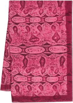 snake-print chiffon scarf