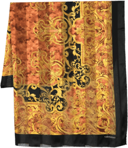 1980s baroque-print silk scarf