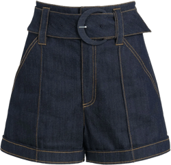 Aldi belted denim shorts