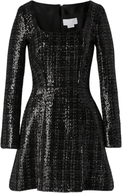 sequin-embellished tweed mini dress