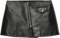 leather mini skirt