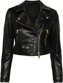 Elora cropped leather jacket