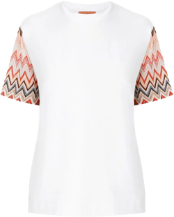 contrast-sleeve T-shirt