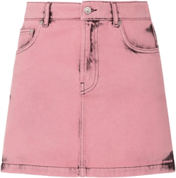high-rise denim miniskirt