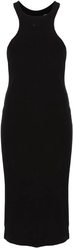 ribbed-knit midi dress