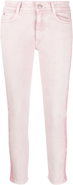 logo tape slim jeans