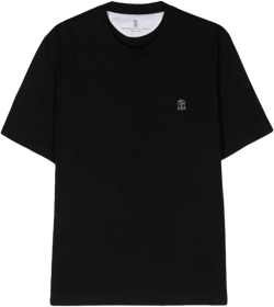 logo-embroidered cotton T-shirt