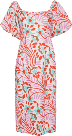 Karima linen midi dress