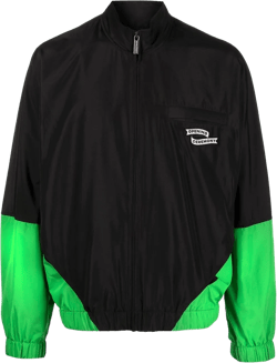 logo-patch panelled windbreaker 