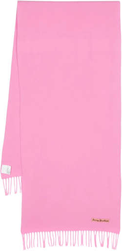 logo-tag frayed-edge scarf 