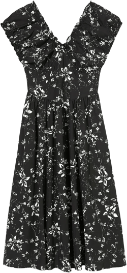 floral-print midi dress