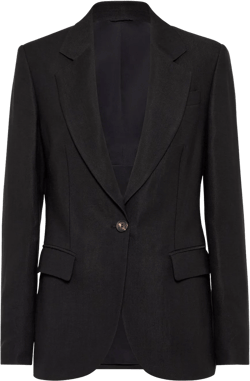 Monili-detail twill blazer