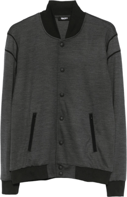 Merino-wool Bomber Jacket In Grey