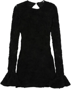 floral mesh mini dress