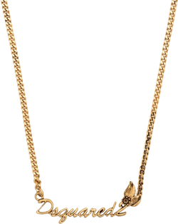 Hadwriting-charm chain necklace