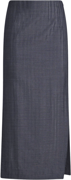 stripe-jacquard wool pencil skirt
