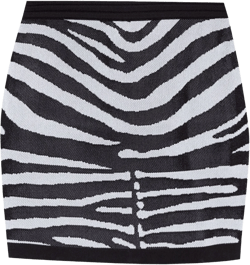 zebra-print skirt