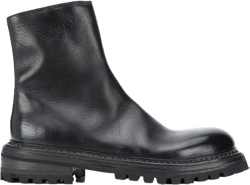 chunky sole leather boots