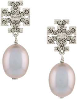 Kira pavé pearl drop earrings