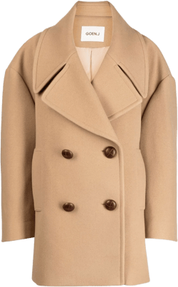 oversized double-breasted peacoat