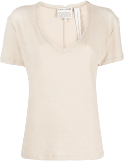 V-neck mélange T-shirt