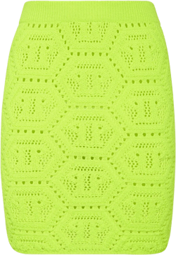 monogram-knit mini skirt