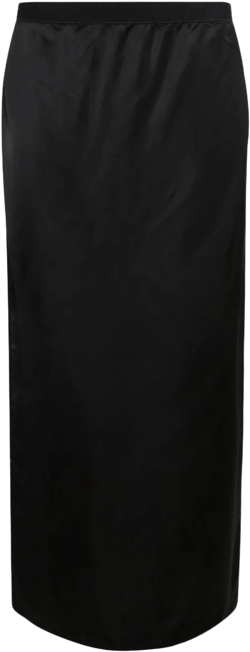 satin-finish midi skirt