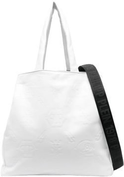 embossed monogram tote bag