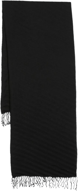 frayed-edge pleated scarf